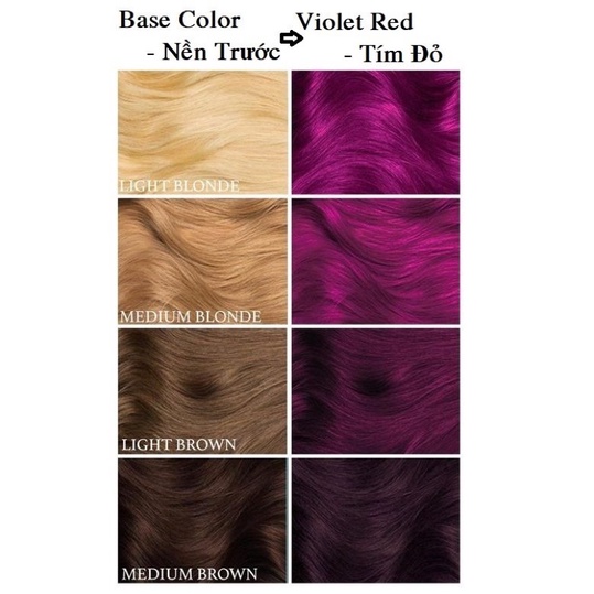 Thuốc Nhuộm Tóc Màu Đỏ Tím Sáng Rượu Vang Light Red Violet Hair Dye Cream