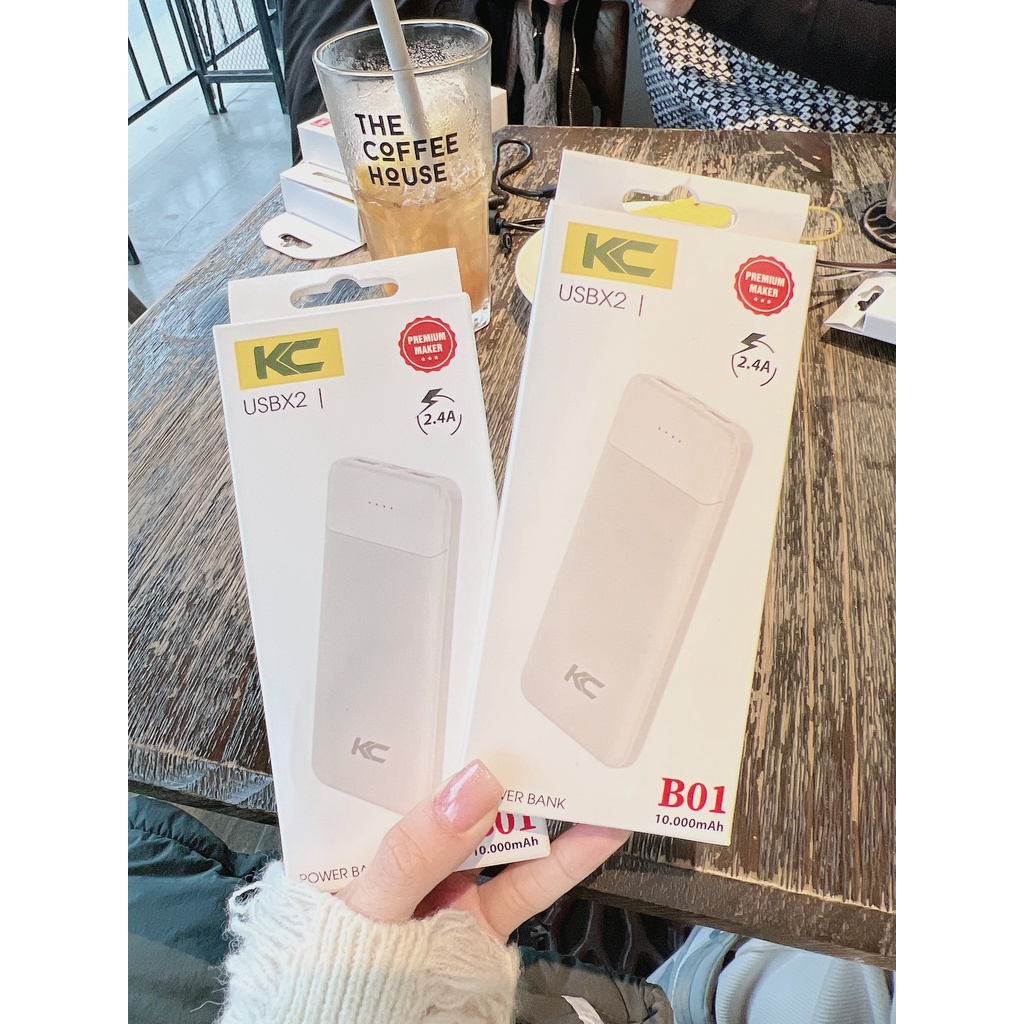 SẠC DỰ PHÒNG 10.000MAH KC B01 CHÍNH HÃNG KC - BH 12 THÁNG LỖI 1 ĐỔI 1