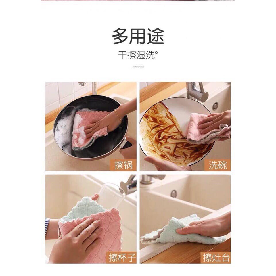 Sét 10 khăn lau 2 mặt siêu thấm