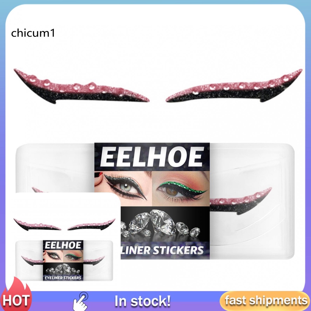 Miếng dán trang trí kẻ mắt đính đá giả độc đáo
