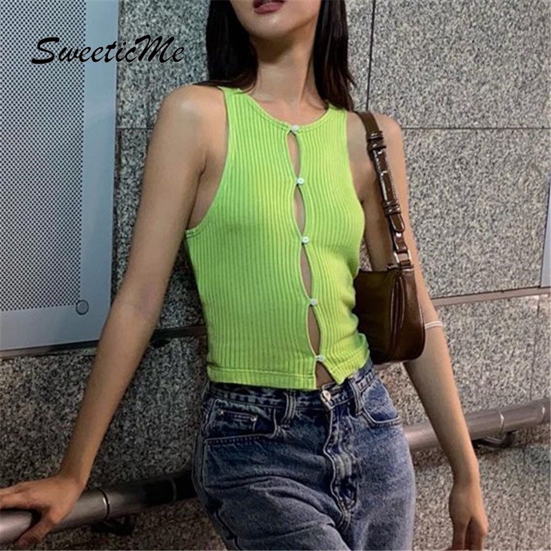 Áo Tank Top Sát Nách Màu Trơn Dáng Ôm Thời Trang 2022 Quyến Rũ Cho Nữ