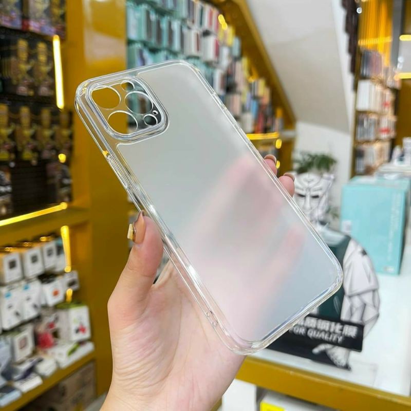 Ốp lưng trong nhám bảo vệ camera X&amp;M cho iPhone 14 Pro max, 13 Pro Max, 11 Pro Max, 12 Pro Max chống vân tay bảo vệ máy