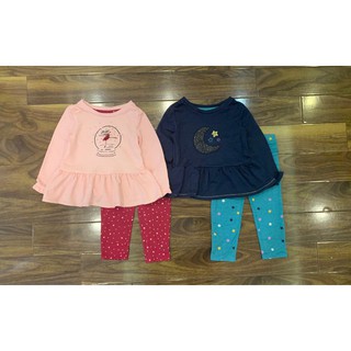 Bộ cotton Wonder Nation quần legging bé gái