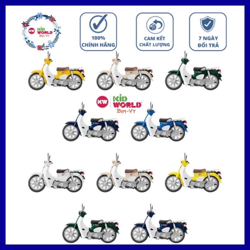 Xe mô hình lắp ráp Honda Super Cub F-Toys, Nhật Bản. Tỷ lệ 1:24.