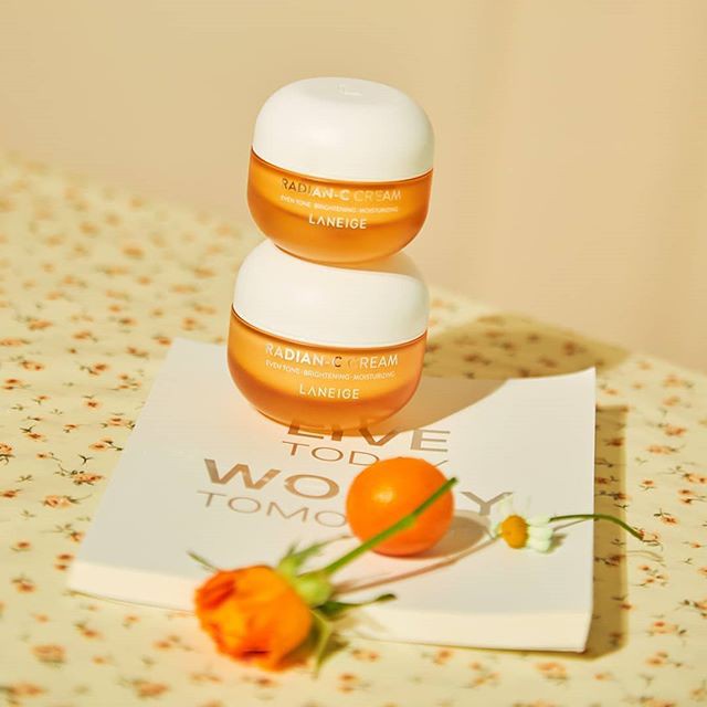 Kem Dưỡng Trắng Sáng & Đều Màu Da Laneige Radian C Cream 10ml làm mờ đốm nâu xỉn màu - Mini size chính hãng