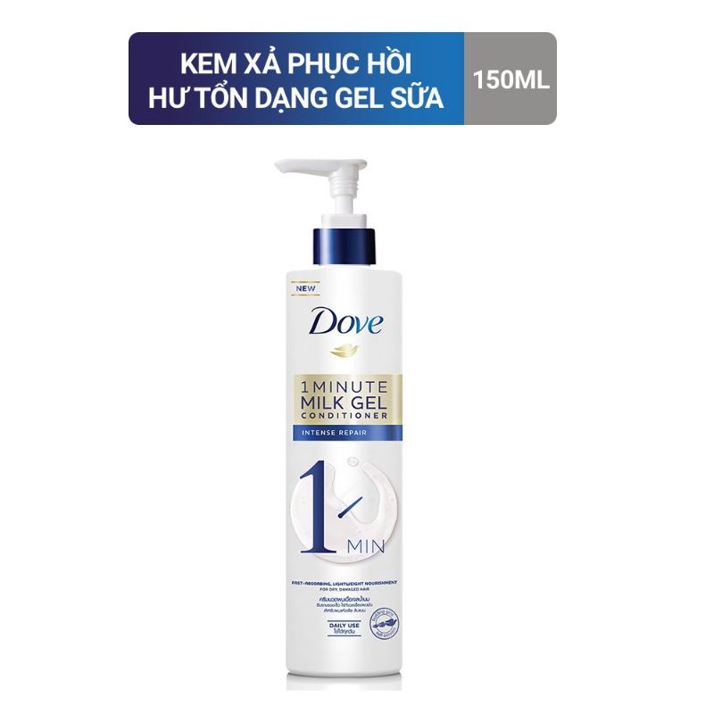 Kem Xả Dove Phục Hồi Hư Tổn 1 Phút Dạng Gel Sữa Dưỡng 150ml