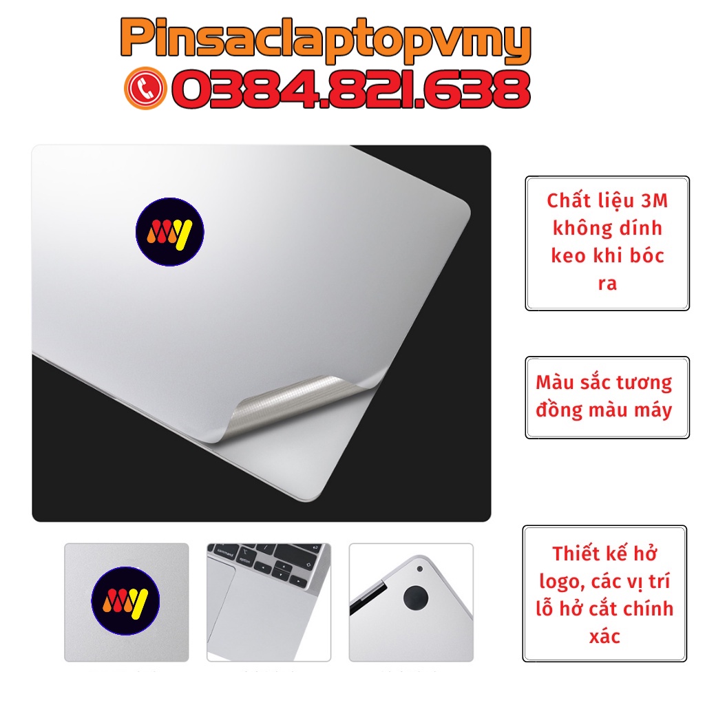 [Thanh Lý] Bộ dán chính hãng JRC 5in1 cho  Air 13 A1932 / A2179 / A2337. Chất liệu cao cấp, Tản nhiệt tốt.
