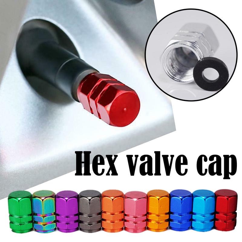 Bộ 2/4 Ốp Van Bánh Xe Hơi/Xe Máy/Xe Đạp 90 Độ Bằng Hợp Kim Nhôm Chống Bụi