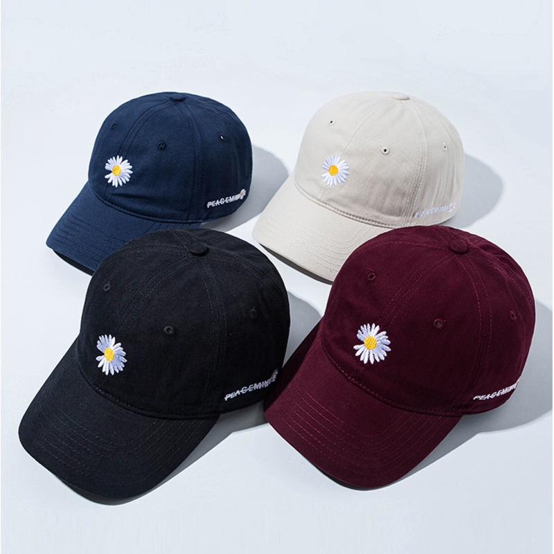 Mũ Lưỡi Trai Thêu Hình Hoa Cúc Thời Trang