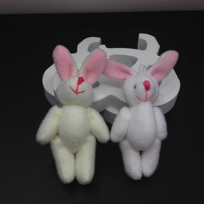 Thỏ Nhồi Bông Mini 7.5cm Trang Trí Tiệc Cưới