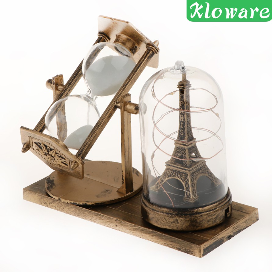 [Kloware] Đồng Hồ Cát Hẹn Giờ Với Đèn Tích Hợp Cho Tủ Rượu Vang Trang Trí Màu Vàng