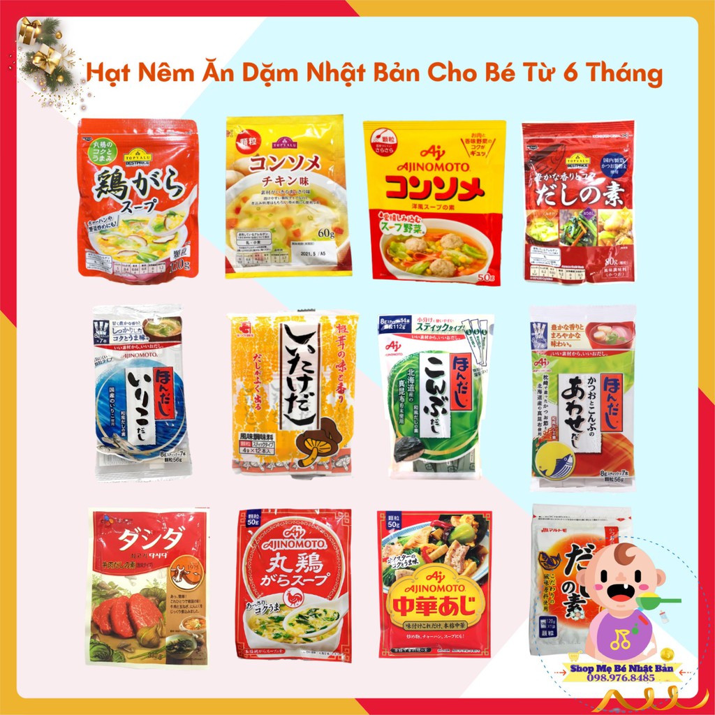 Hạt Nêm Ăn Dặm Ajinomoto Nhật Bản Cho Bé Từ 6 Tháng Tuổi