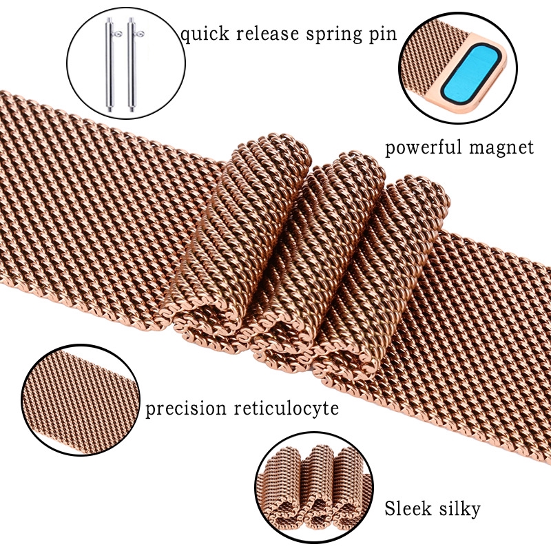 Dây Đeo Tay Thay Thế Bằng Thép Không Gỉ Có Khóa Nam Châm Kèm Khung Cho Amazfit Gtr 47mm