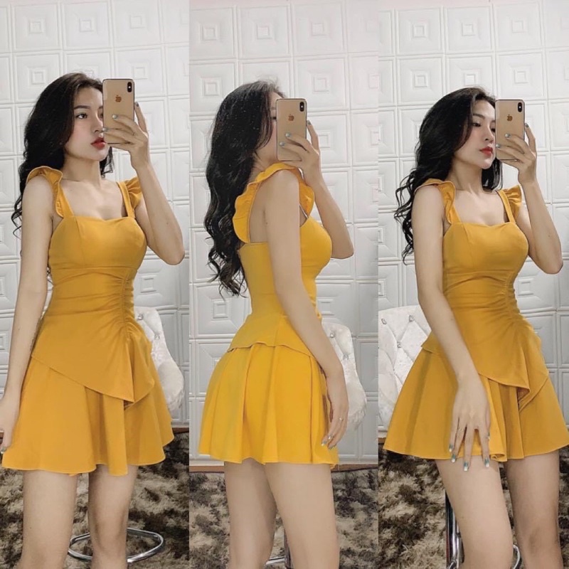 Set áo váy rút dây