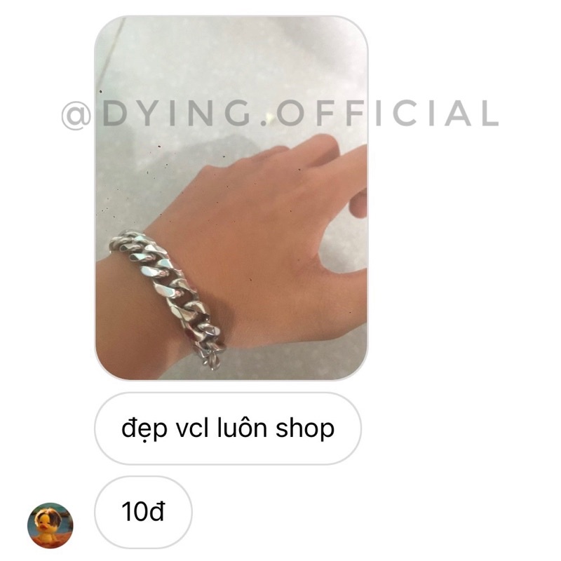 Vòng Tay Xích Màu Bóng V1 - Thép Titan KHÔNG RỈ