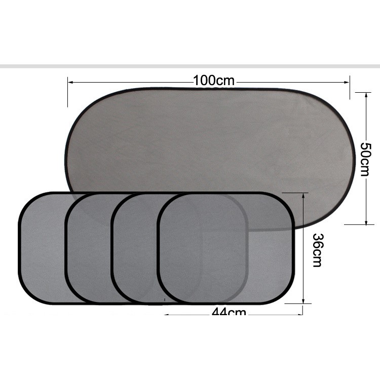 Bộ 5 Tấm che nắng ô tô cao cấp, Bộ lưới chắn nắng ô tô chống tia UV chống nóng hiệu quả gấp gọn