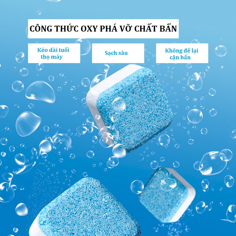 Combo 12 viên sủi làm sạch và khử mùi máy giặt Teddy Bears store