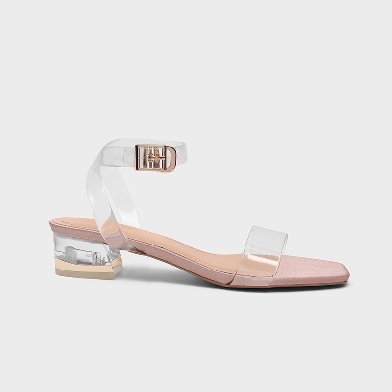 Giày Sandal DILY Quai Trong Suốt Gót Mica Cao 3cm_AA0230