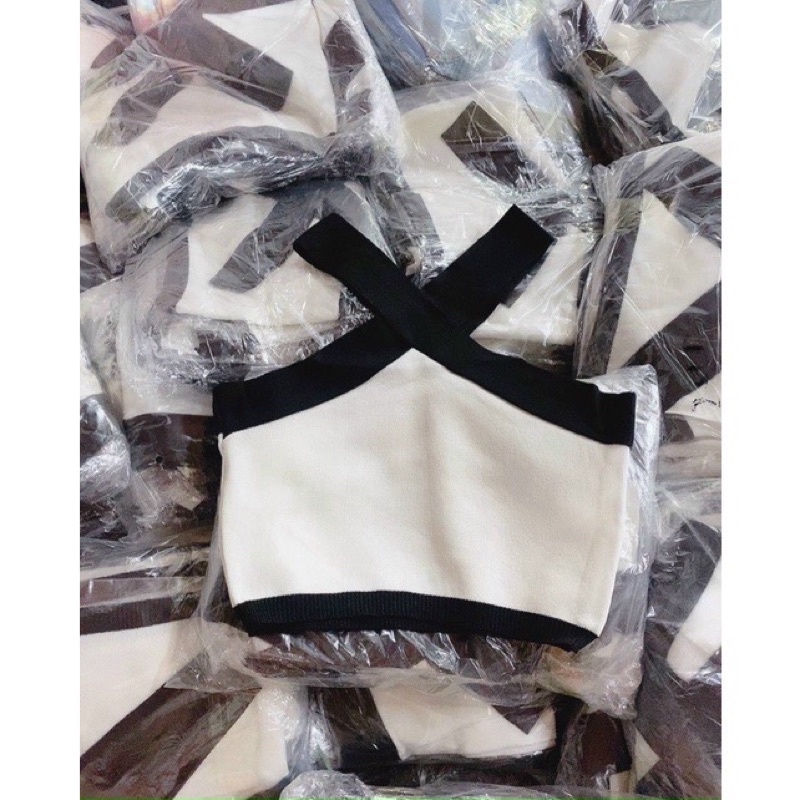 [Ảnh Thật] ÁO YẾM DIỀN TRẮNG, ĐEN, NUDE MẶC ĐƯỢC HAI KIỂU CHIZISHOP ÔM BODY CRT97