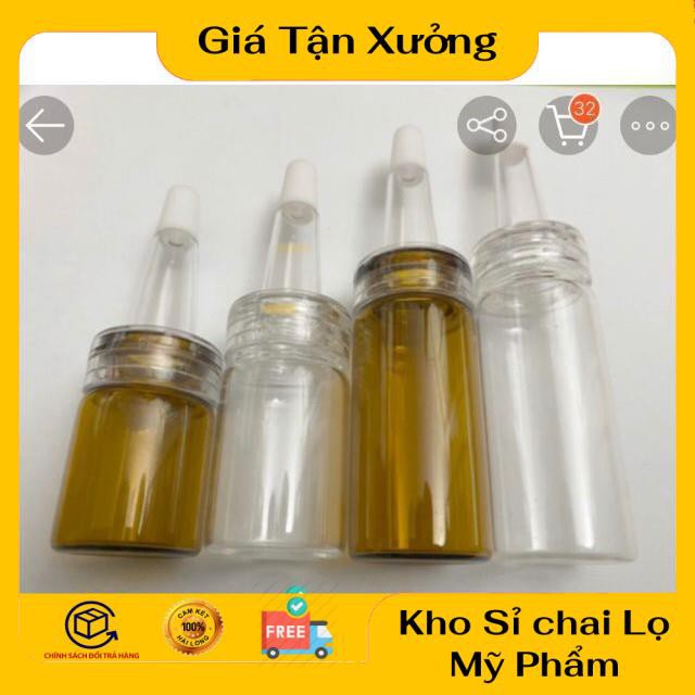 Lọ Chiết Serum ❤ TRÙM SỈ ❤ Lọ Chiết Tế Bào Gốc, Tinh Chất, Serum [5ml,10ml] bộ 3 nút đựng tinh chất, phụ kiện du lịch