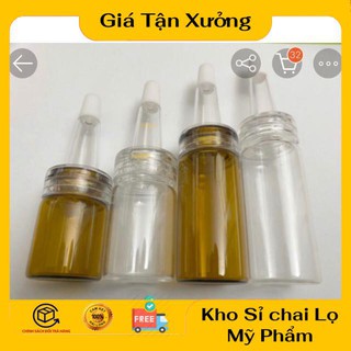 Chai lọ chiết serum đầu nhọn [5ml/10ml] bộ 3 nút đựng tinh chất