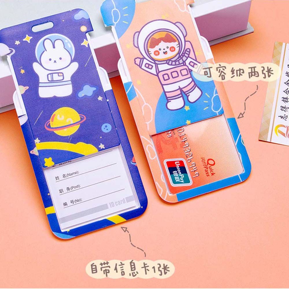 Aaron1 Bao Đựng Thẻ Tên Họa Tiết Hoạt Hình Dễ Thương Tiện Dụng Cho Học Sinh / Nhân Viên Văn Phòng