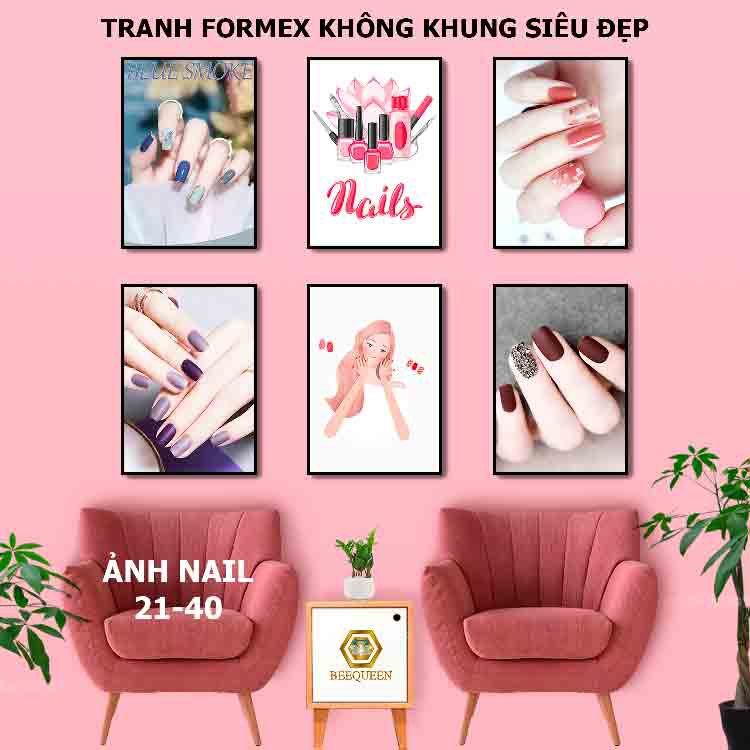 [Không khung] Tranh Trang Trí Shop Nail Siêu Nét - Bền Màu Không Phai | 21-40