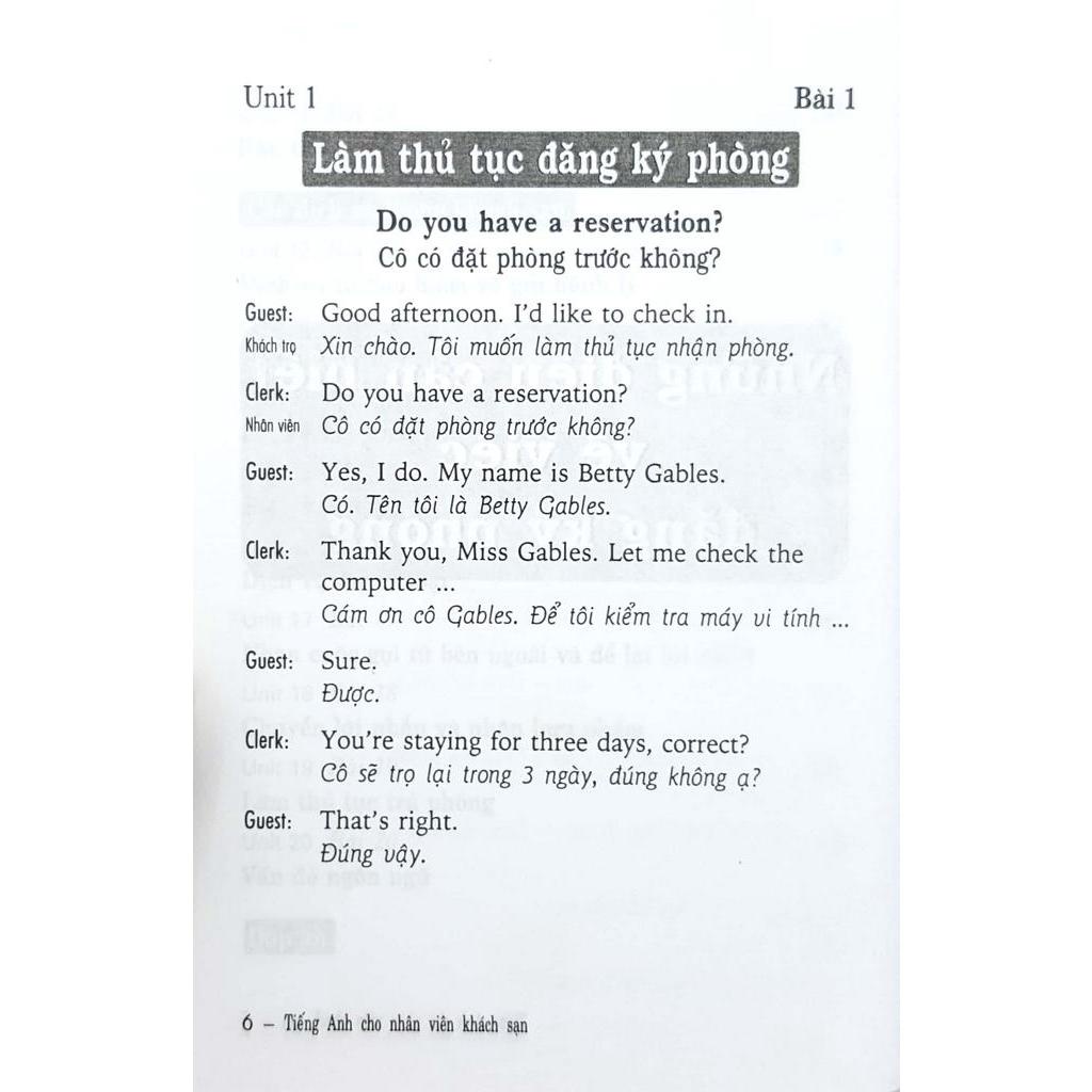 Sách Tiếng Anh Cho Nhân Viên Khách Sạn - Sách Bỏ Túi