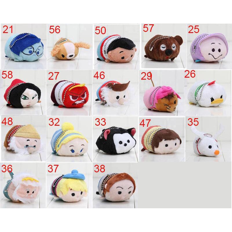 Búp bê nhồi bông mini 9cm hình nhân vật Tsum Tsum nhiều kiểu dáng đáng yêu