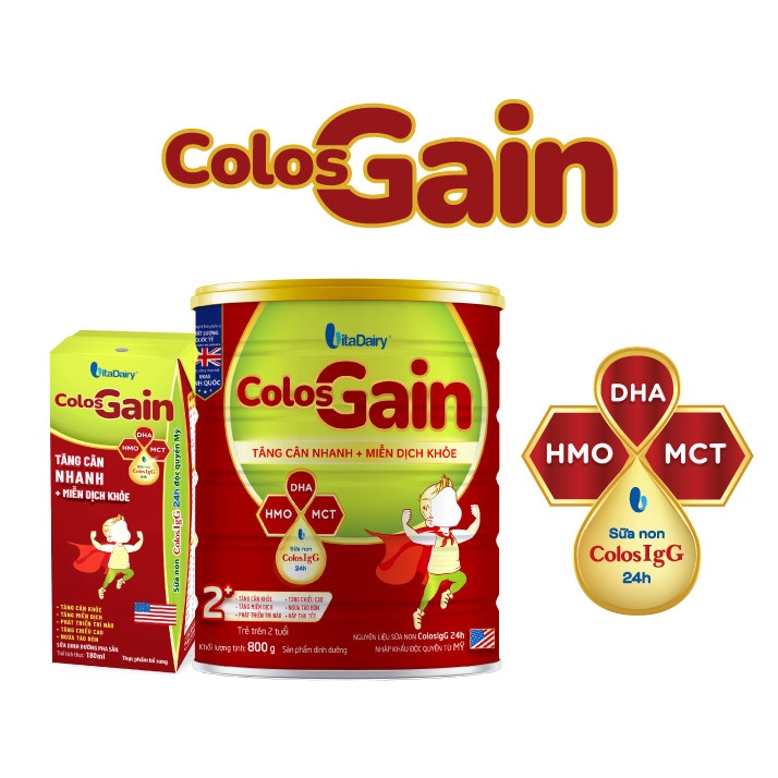 Sữa bột Colos Gain 0+/1+ Lon 800g