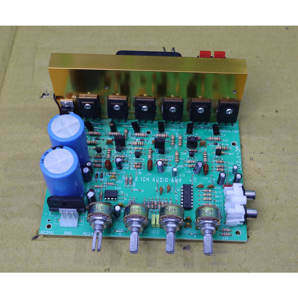 Mạch Khuếch Đại 2.1 Công Suất 180W Dùng Cho Bass 20 Mạch Khuếch Đại 2.1 Công Suất 180W Dùng Cho Bass 20