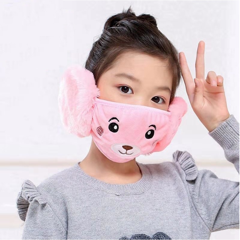 Bịt Tai Hình Gấu Dễ Thương Xinh Xắn Cho Bé akku