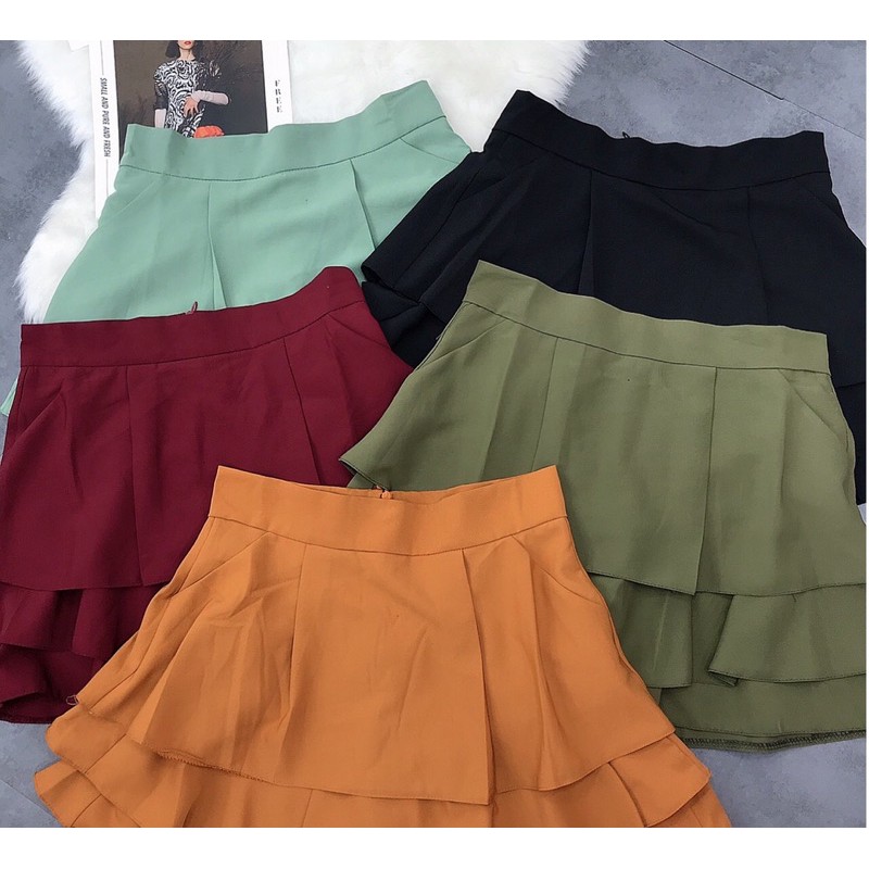 🌹Quần giả váy tầng von bảng màu mới | BigBuy360 - bigbuy360.vn