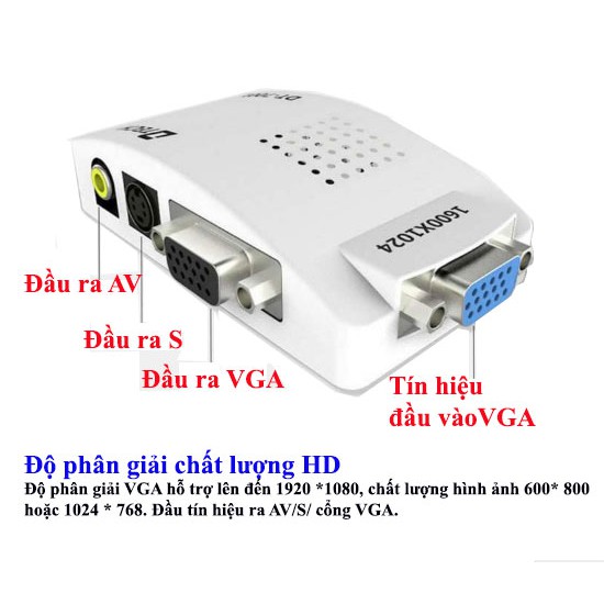 Bộ chuyển đổi tín hiệu VGA TO SVIDEO, VIDEO.