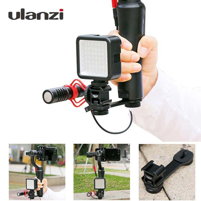 Ulanzi on-camera LED Video Light w cài đặt Boya BY-MM1 Microphone cho Zhiyun Mịn 4 / DJI Osmo 2 / Feiyu Vimble 2