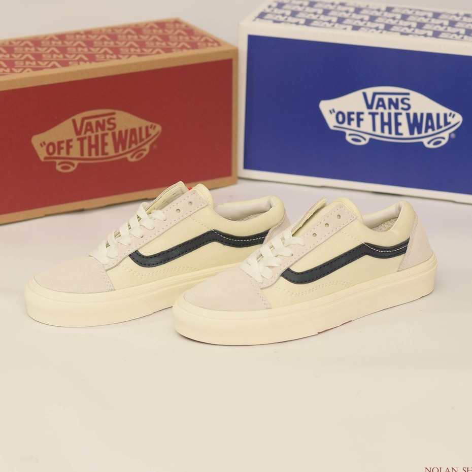 Giày Sneaker Vans Kelly Trắng Kẻ Navy