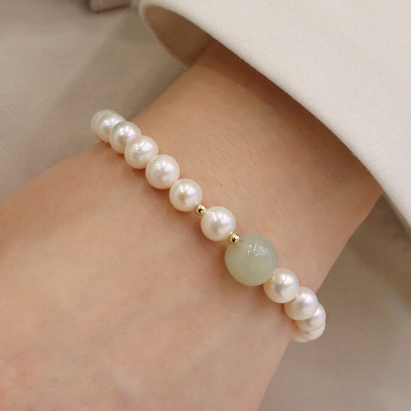 [Hàng Mới Về] Vòng Đeo Tay Hạt Ngọc Trai Trắng Đơn Giản