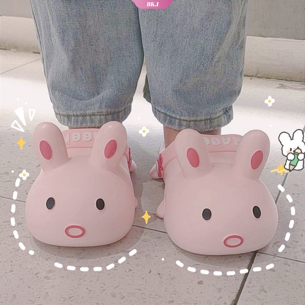 Dép Sandal Ku2 Chống Trượt Dày Dặn Họa Tiết Thỏ Hoạt Hình Đáng Yêu