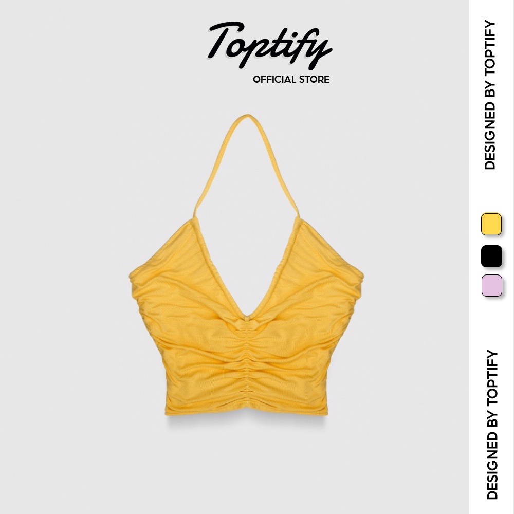 Áo croptop nữ body ống khoen ngực TOPTIFY nhiều kiểu mặc Love Sign Top AC198
