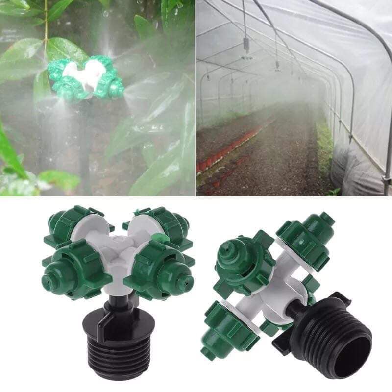 Bộ phun sương tưới lan 7 béc 4 hướng kèm 20m day chuyên phun tưới và chăm sóc cây cảnh