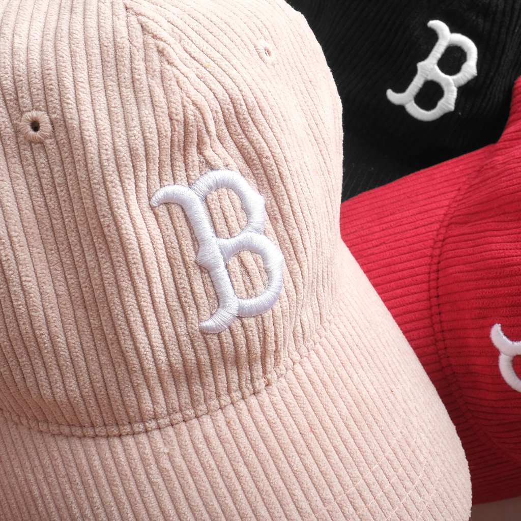 Nón kết, mũ lưỡi trai thời trang unisex Chữ B, chất liệu nhung tăm độc đáo, form đẹp MB001