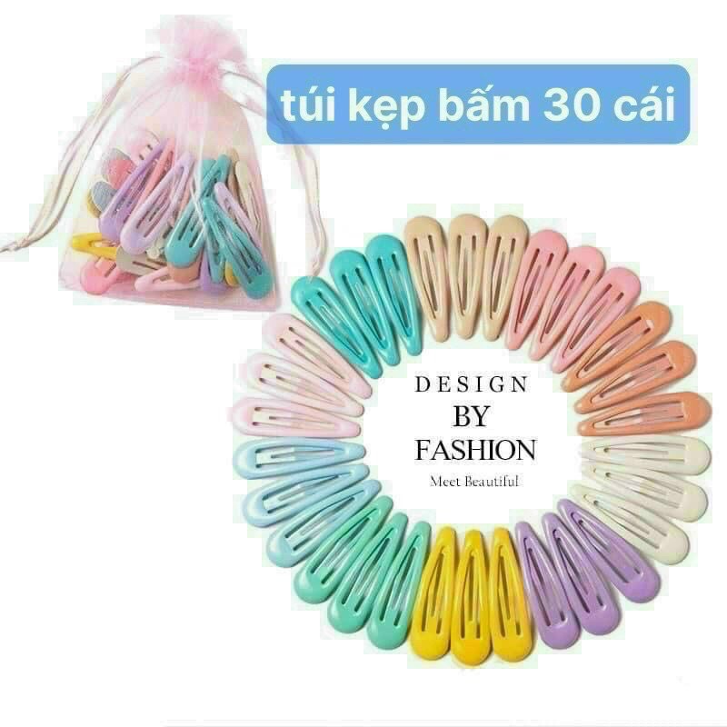 Kẹp tóc mái hình elip sơn dầu cao cấp iLita - cặp bấm mái nữ đẹp vintage Hàn Quốc hottrend 2021