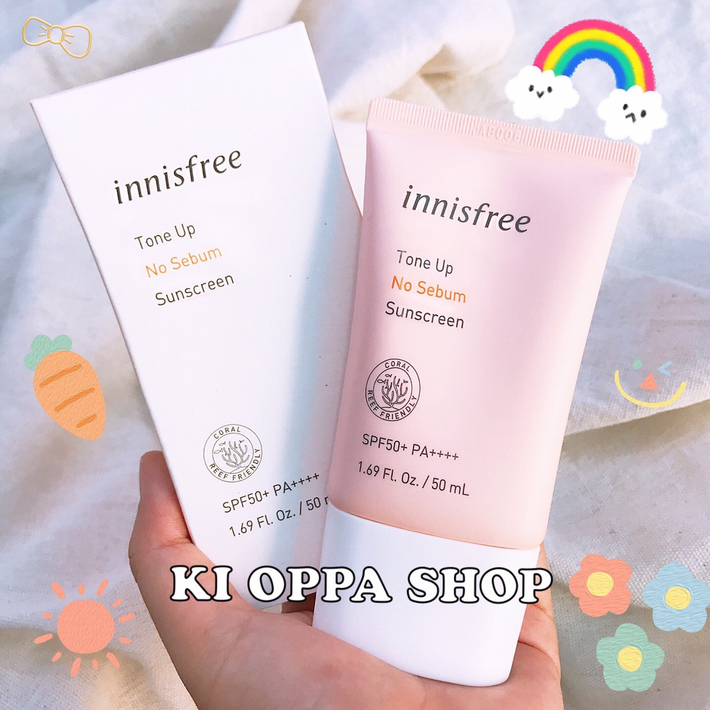 Kem Chống Nắng Nâng Tone innisfree Tone Up No Sebum Sunscreen SPF50 PA+++