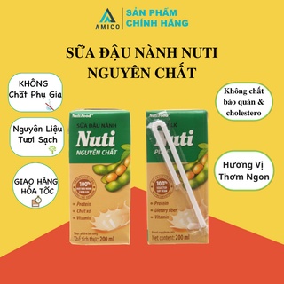Thùng 36 hộp sữa đậu nành Nuti nguyên chất có đường