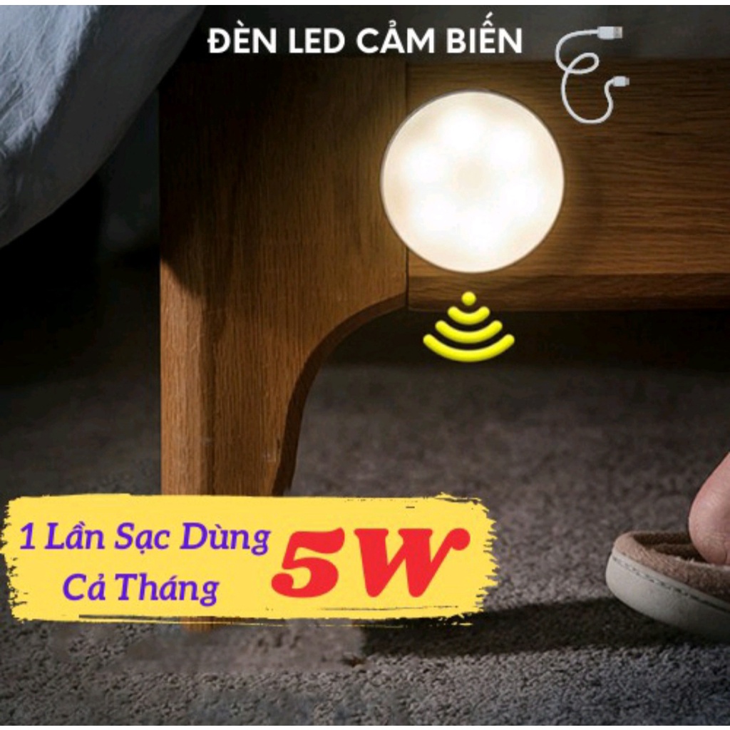 Đèn LED Cảm Ứng Sử Dụng Pin Tự Động Phát Sáng Khi Có Người Di Chuyển