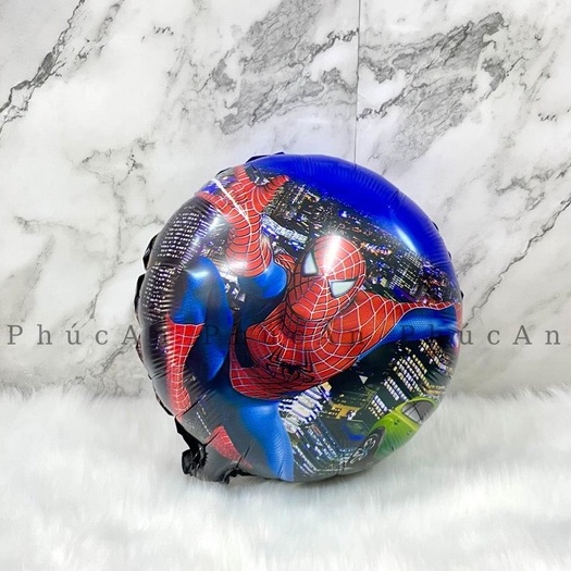 Bóng kiếng khiên tròn 45cm siêu anh hùng trang trí sinh nhật
