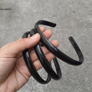 Combo 3 cái Bờm cài tóc nhựa mềm màu đen (bản 1.5cm)