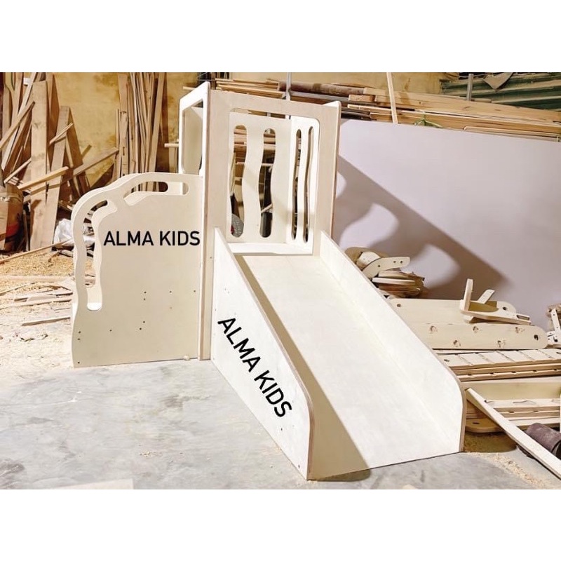 Nhà Khối Bằng Gỗ Plywood Cầu Trượt Bằng Gỗ Plywood Mẫu 1