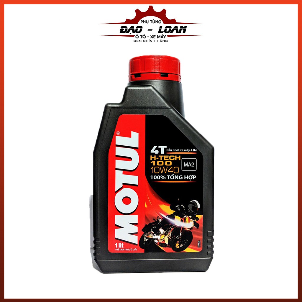 Dầu nhớt Motul Htech 100 độ nhớt 10W40 cho xe máy 4 thì cao cấp