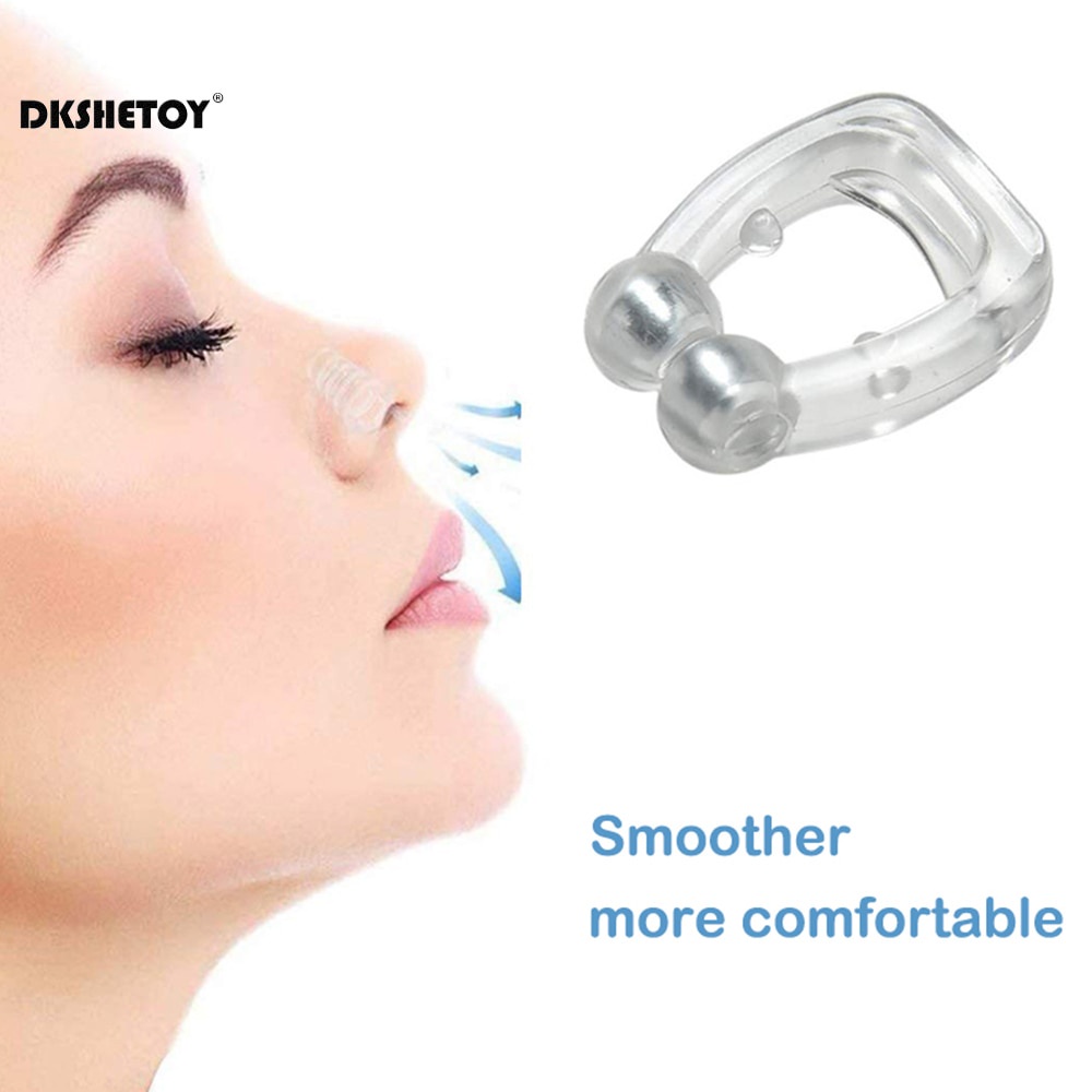 Bộ 4 Kẹp Mũi Chống Ngáy Bằng Silicone Có Nam Châm